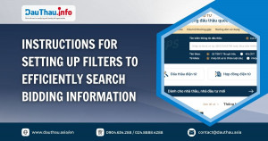 Instructions for setting up filters to efficiently search bidding information