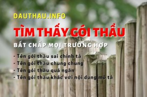 DauThau.info có thể tìm thấy gói thầu ngay cả khi bị lỗi chính tả