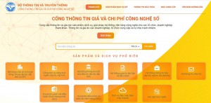 Trang chính của Cổng thông tin giá và chi phí công nghệ số - Bộ TT&TT