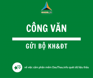 Công văn gửi Bộ KH&ĐT về việc cấm phần mềm DauThau.info quét dữ liệu thầu
