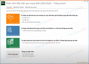 DauThau info hướng dẫn cài đặt phần mềm đấu thầu qua mạng XDA