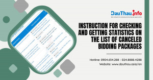 Instruction for checking and getting statistics on the list of canceled bidding packages