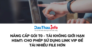 Nâng cấp gói T0 - tải không giới hạn HSMT: cho phép sử dụng link VIP để tải nhiều file hơn