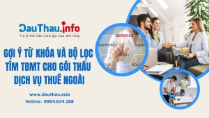 Gợi ý từ khóa và bộ lọc tìm thông báo mời thầu cho gói thầu dịch vụ thuê ngoài