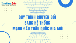 Quy trình chuyển đổi sang hệ thống mạng đấu thầu quốc gia mới