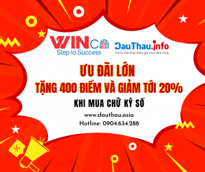 Tặng 400 điểm và giảm đến 20% khi mua chứng thư số tại DauThau.info