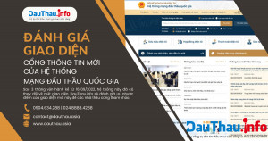 Đánh giá giao diện cổng thông tin mới của Hệ thống mạng đấu thầu quốc gia