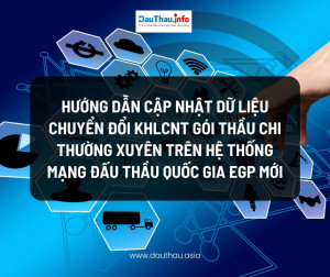 Hướng dẫn cập nhật dữ liệu chuyển đổi KHLCNT gói thầu chi thường xuyên trên Hệ thống mạng đấu thầu quốc gia eGP mới