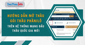 Hướng dẫn mở thầu gói thầu phần/lô trên Hệ thống mạng đấu thầu quốc gia mới