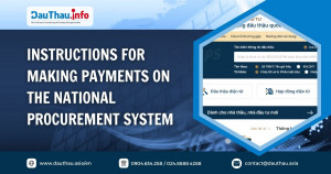 Instructions for making payments on the National Procurement system