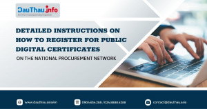 Detailed instructions on how to register for public digital certificates on the National Procurement Network