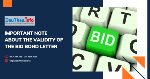 Important note about the validity of the Bid Bond Letter