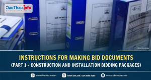 Instructions for making bid documents (Part 1 - Construction and installation bidding packages)