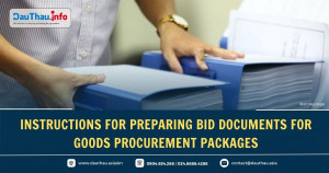 Instructions for preparing bid documents for goods procurement packages