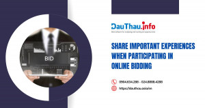 Share important experiences when participating in online bidding