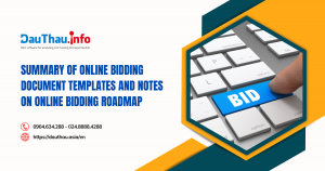 Summary of online bidding document templates and notes on online bidding roadmap