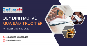 Quy định mới về Mua sắm trực tiếp theo Luật Đấu thầu 2023