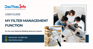 Guide to Using the Filter Management Function on the New National Online Bidding System