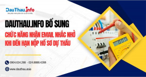 DauThau.info bổ sung chức năng nhận email nhắc nhở khi đến hạn nộp hồ sơ dự thầu