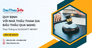 Quy định với nhà thầu tham gia đấu thầu qua mạng theo Thông tư 01/2024/TT-BKHĐT