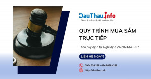 Quy trình mua sắm trực tiếp theo quy định tại Nghị định 24/2024/NĐ-CP