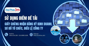 Sử dụng điểm để tải Giấy chứng nhận đăng ký kinh doanh, Sơ đồ tổ chức, Điều lệ công ty trên DauThau.info