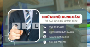 Những nội dung cấm đưa vào hồ sơ mời thầu