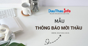 Mẫu thông báo mời thầu