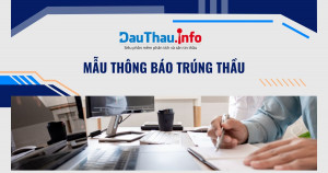 Mẫu thông báo trúng thầu