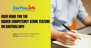 User Guide for the bidder competency score Feature on DauThau.info