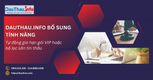 DauThau.info bổ sung tính năng tự động gia hạn gói VIP hoặc bộ lọc săn tin thầu