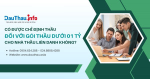 Có được chỉ định thầu đối với gói thầu dưới 01 tỷ cho nhà thầu liên danh không?