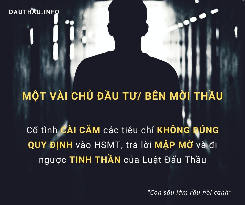 Tình trạng ngăn cản nhà thầu tiếp cận mua hồ sơ mời thầu, hồ sơ yêu cầu