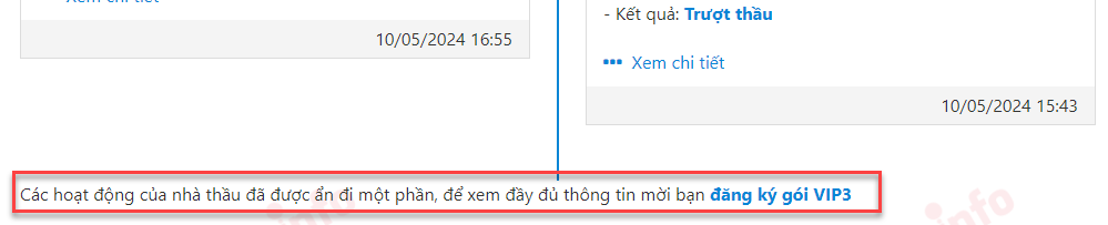 Hoạt động của nhà thầu bị ẩn khi chưa đăng ký vip3