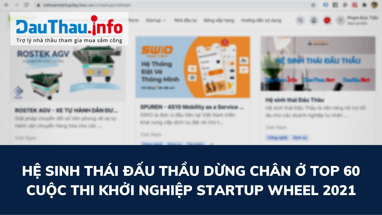 Hệ sinh thái Đấu Thầu dừng chân ở TOP 60 cuộc thi khởi nghiệp Startup Wheel 2021