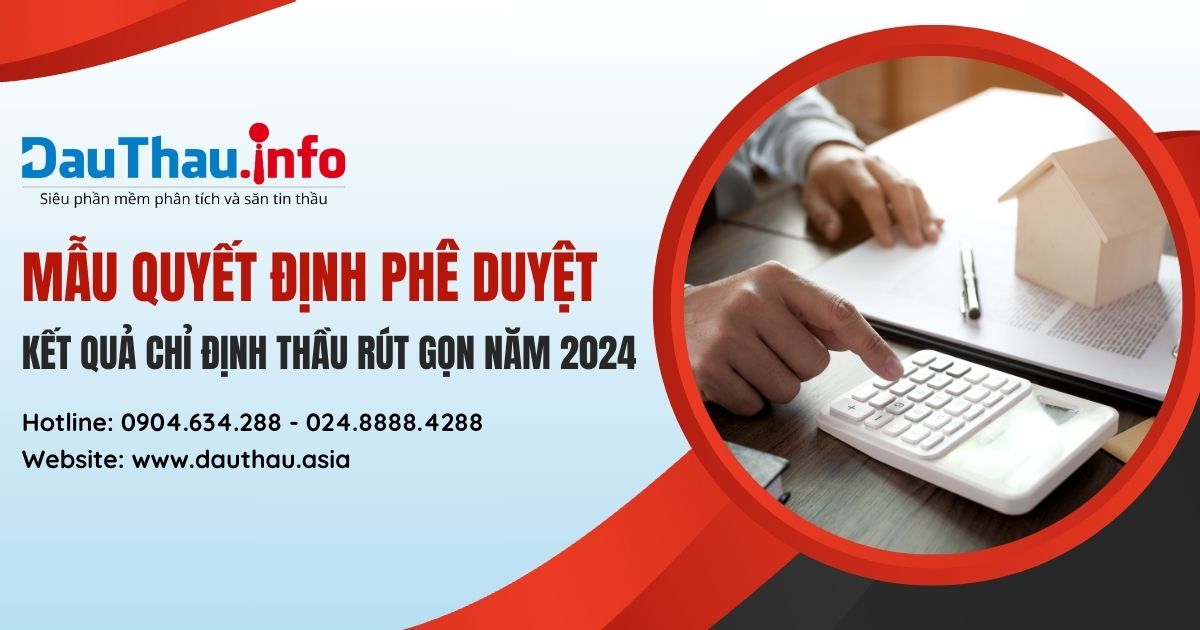 Mẫu quyết định phê duyệt kết quả chỉ định thầu rút gọn năm 2024