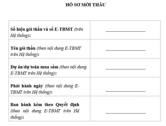 E HSMT áp dụng hình thức đấu thầu rộng rãi, đấu thầu hạn chế, chào hàng cạnh tranh