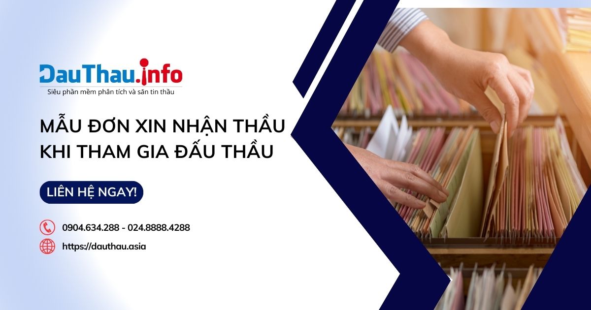 Mẫu đơn xin nhận thầu khi tham gia đấu thầu