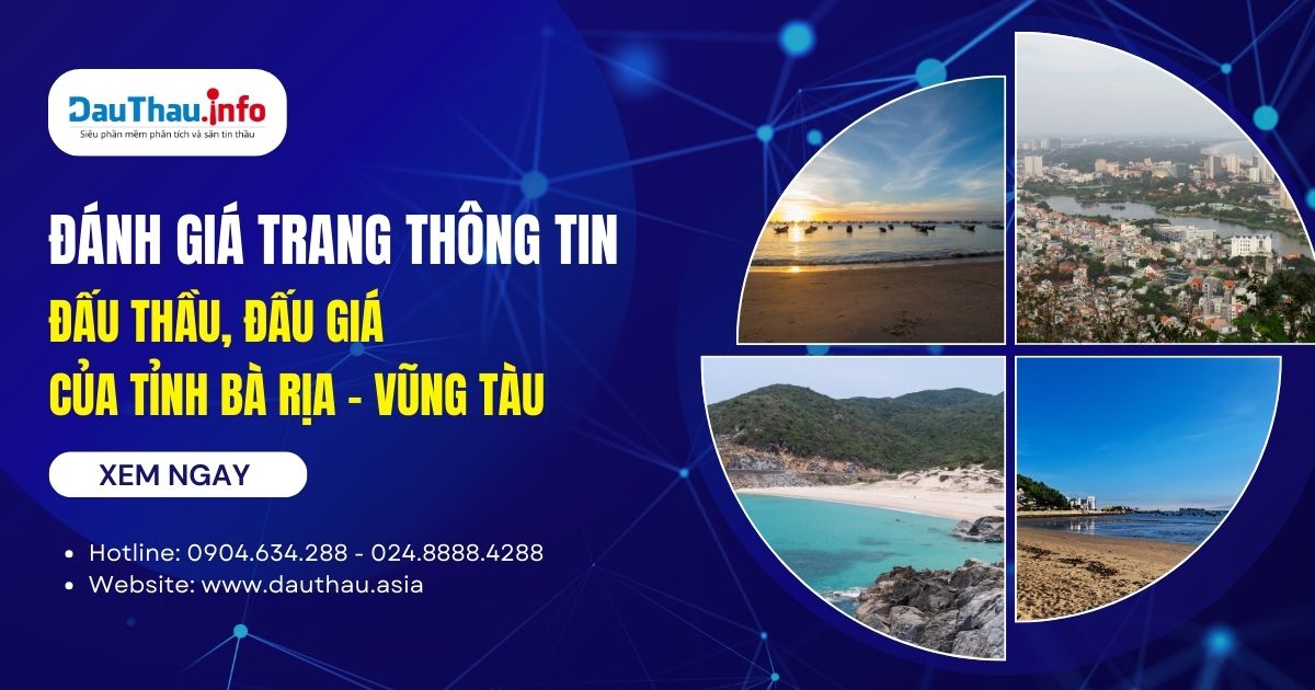 Đánh giá trang thông tin đấu thầu, đấu giá của Tỉnh Bà Rịa - Vũng Tàu