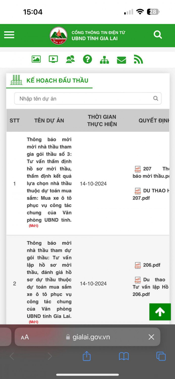 GIao diện mobile