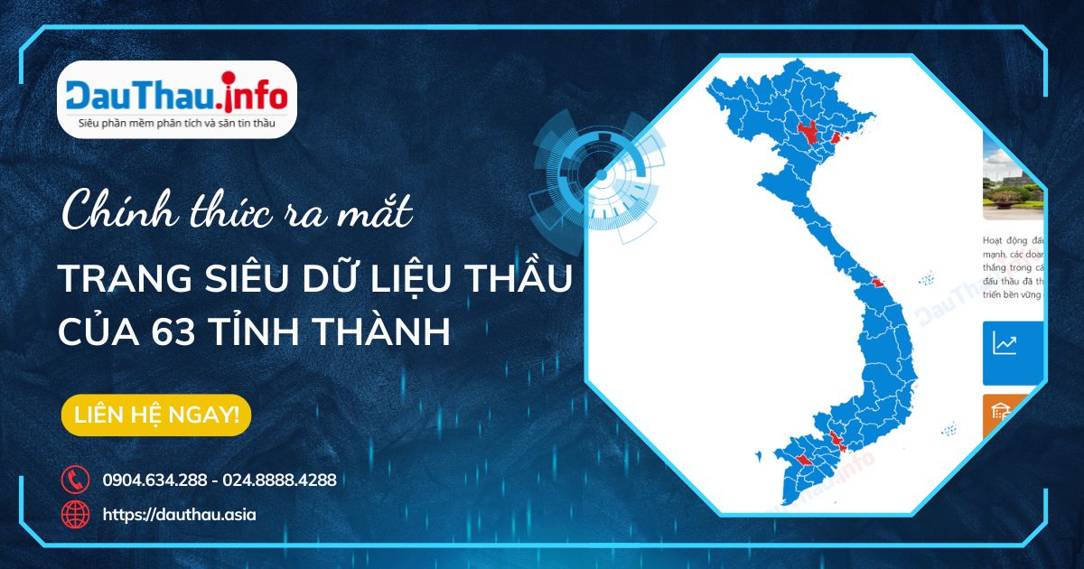 Chính thức ra mắt trang siêu dữ liệu thầu của 63 tỉnh thành Việt Nam