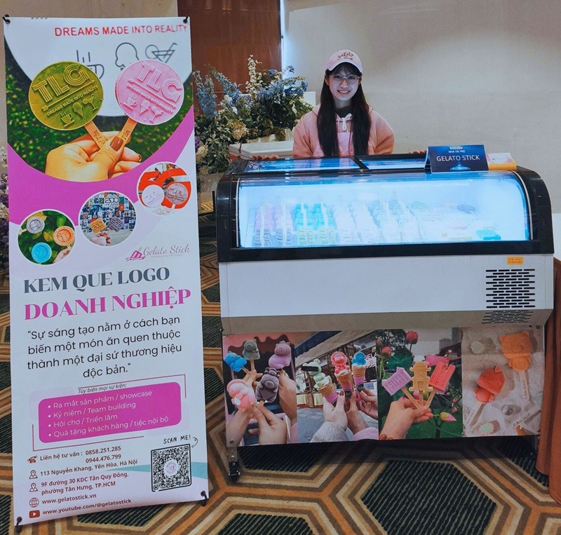Quầy kem của Gelato Stick tại Hội thảo&nbsp;